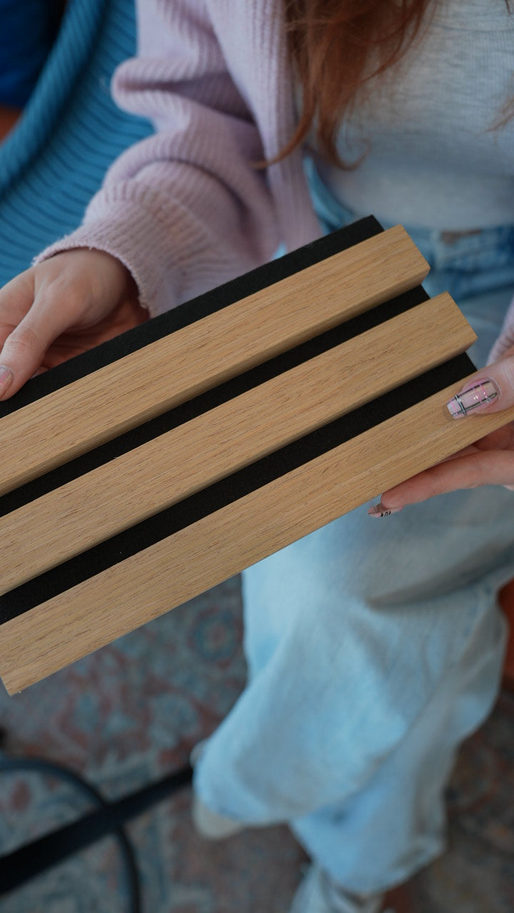 Free sample box | Acoustic slat wall panel | 6  panels per box