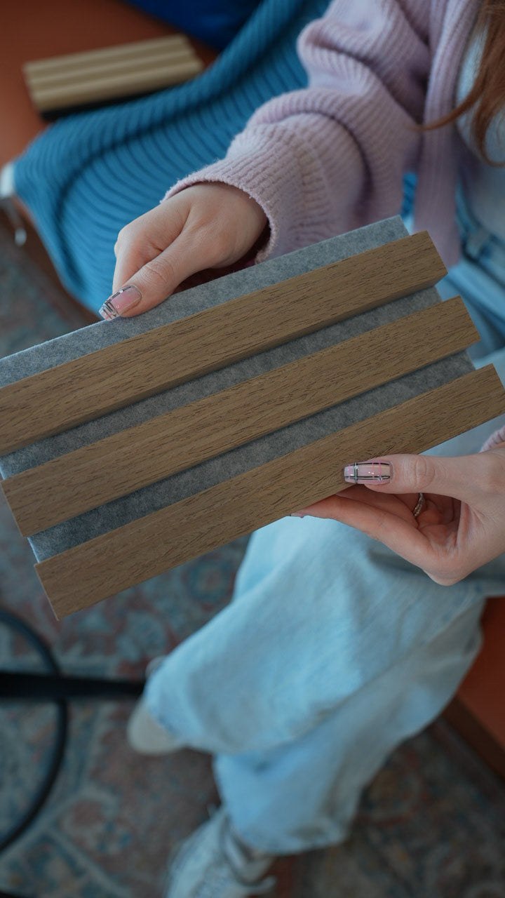 Free sample box | Acoustic slat wall panel | 6  panels per box