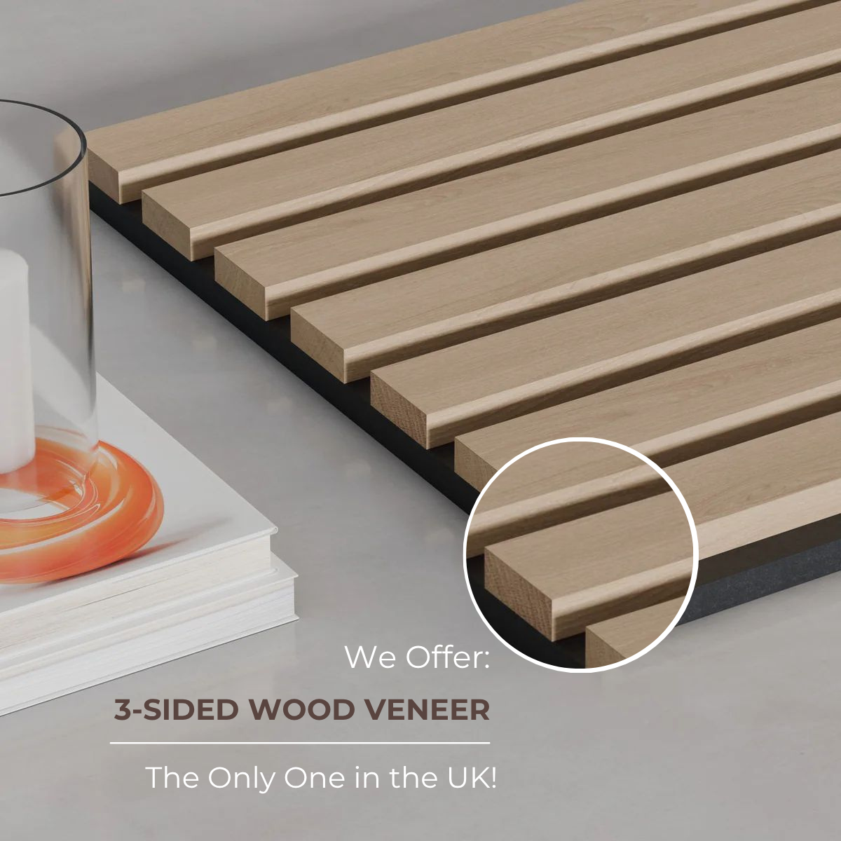 Free sample box | Acoustic slat wall panel | 6  panels per box