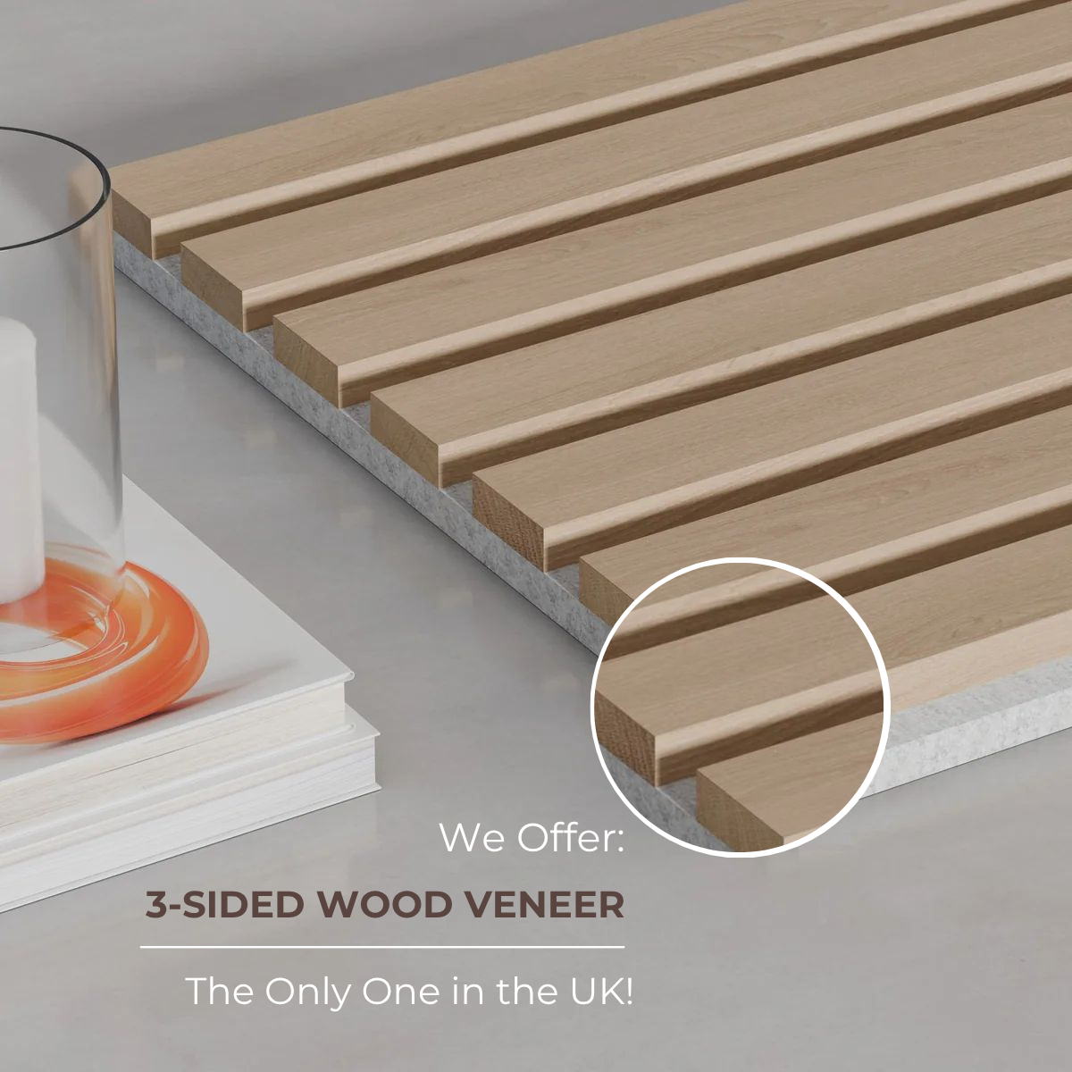 Free sample box | Acoustic slat wall panel | 6  panels per box