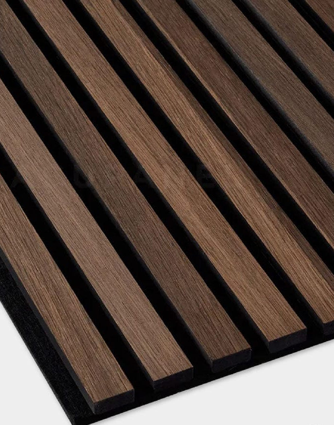 Wooden Wall Panel | Smoked Walnut | Luxury 3-sided Wood Veneer