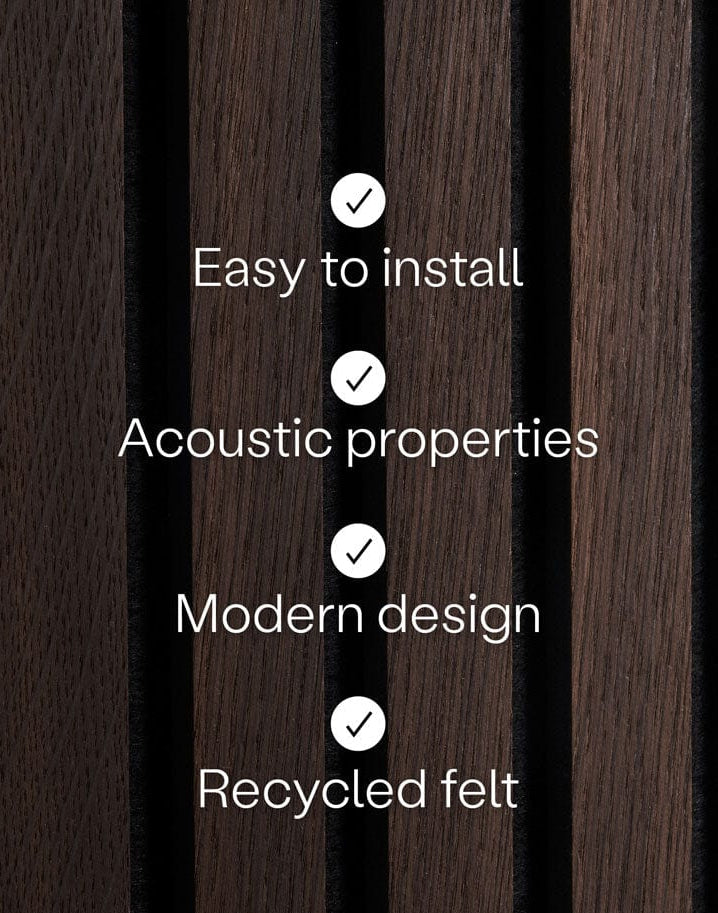 Wooden Wall Panel | Smoked Walnut | Luxury 3-sided Wood Veneer