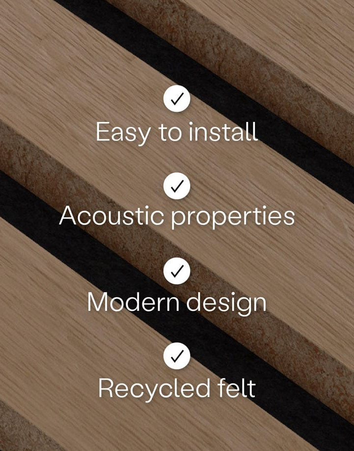 Natural Oak Wall Panel | Luxury 3-Sided Wood Veneer