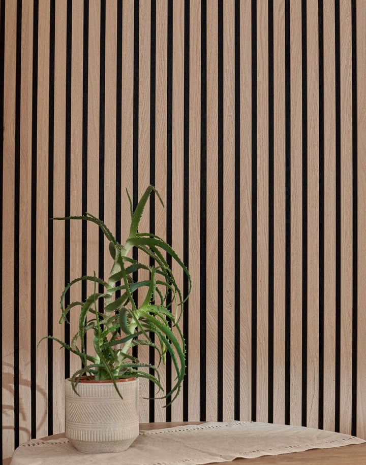 Natural Oak Wall Panel | Luxury 3-Sided Wood Veneer