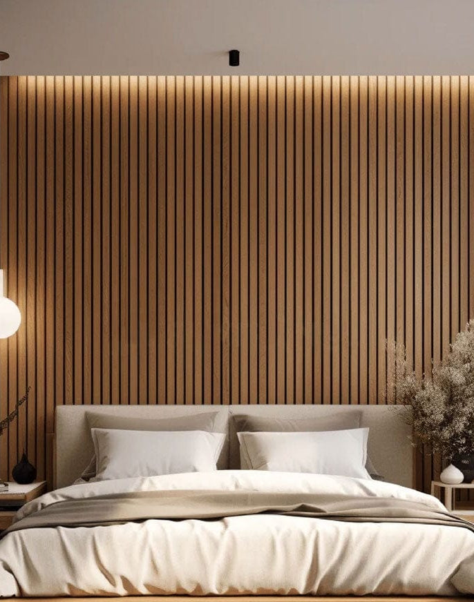 Natural Oak Wall Panel | Luxury 3-Sided Wood Veneer